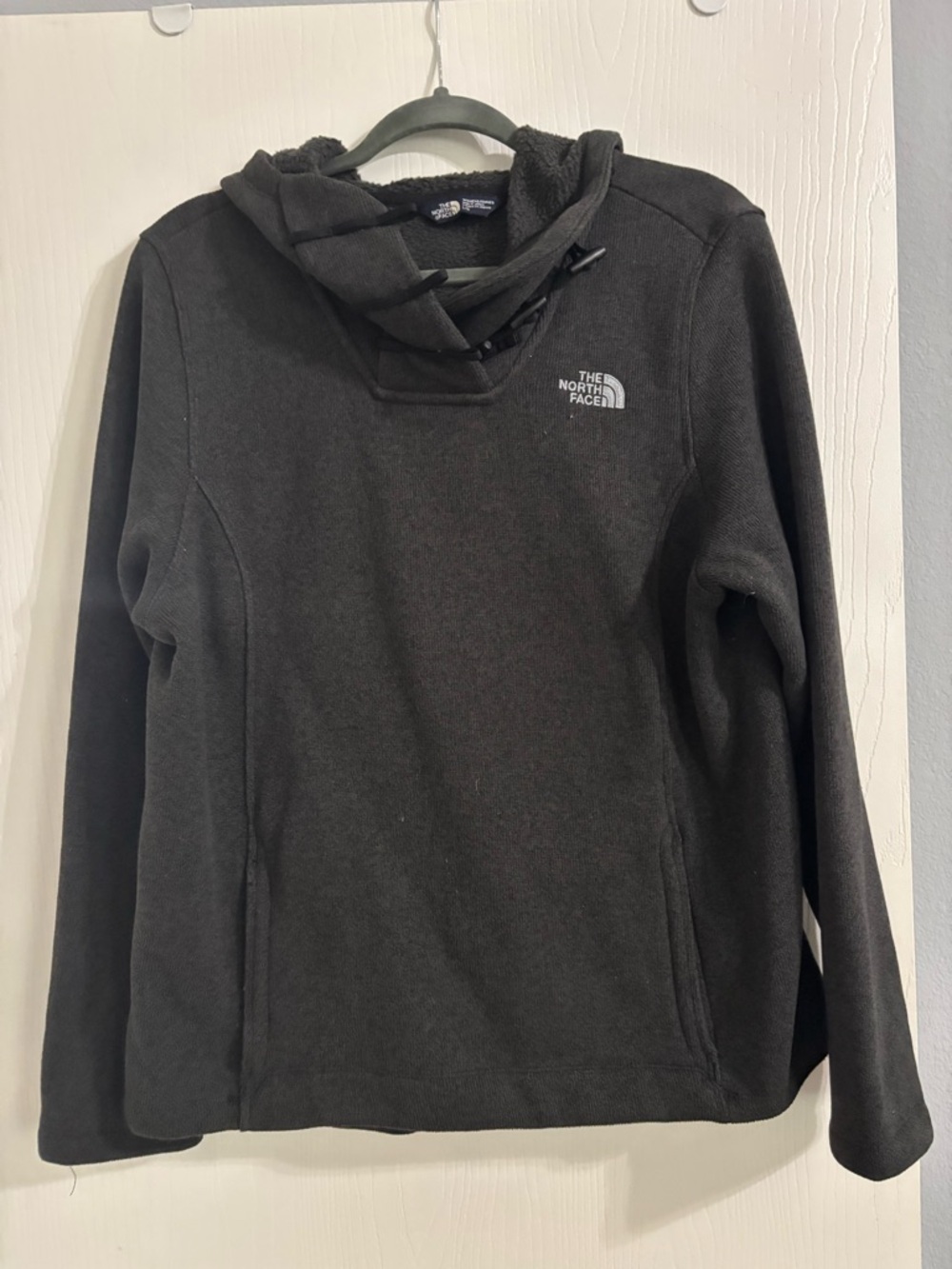 The North Face Women’s Grey Fleece Pullover Hoodie Size Large